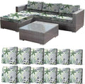 CALBODE 12 Pcs Stretch Indoor/Outdoor Seat Cushion Covers, Indoor/Outdoor Couch by CALBODE
