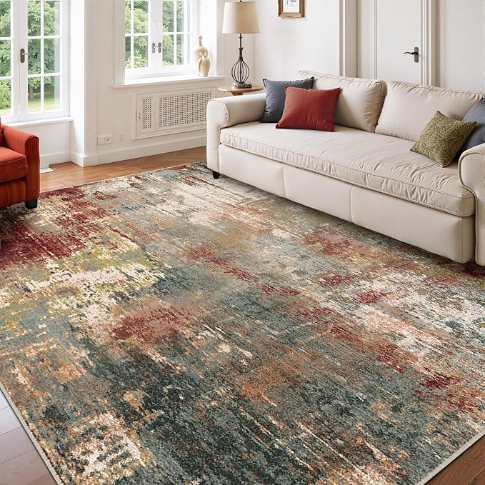 RELEANY Washable 5'x8' Abstract Area Rug - Image 9