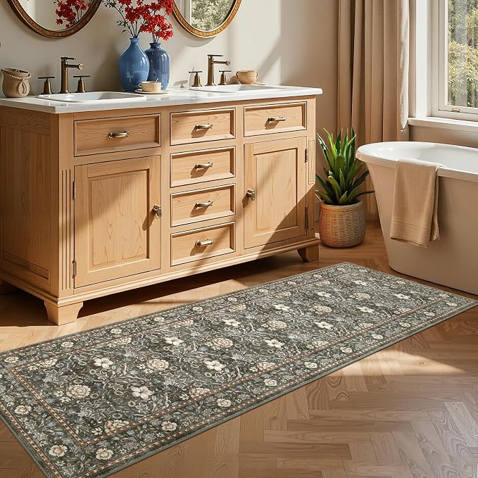 GarveeHome Washable Runner Rug 2x6, Non Slip Floral Kitchen Runner - Image 7