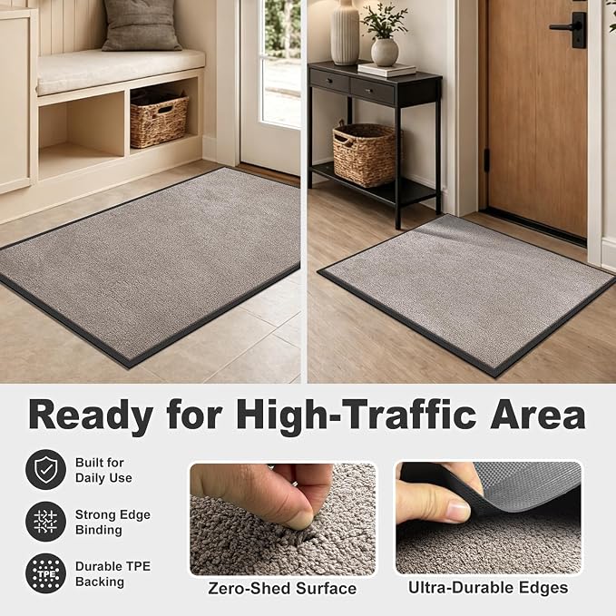Super Absorbent Front Door Mat, Non-Slip Washable Indoor Doormats, Low Profile - Image 6