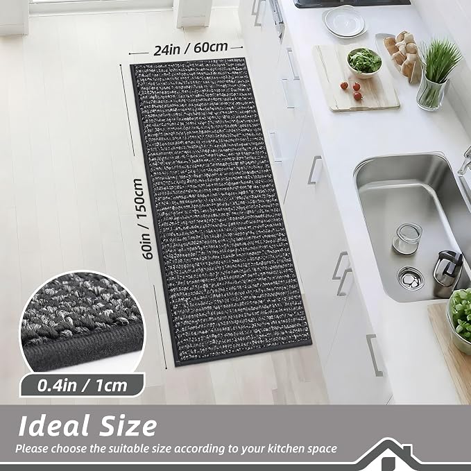 BEQHAUSE Kitchen Runner Rugs 24"x60", Kitchen Mats - Image 2