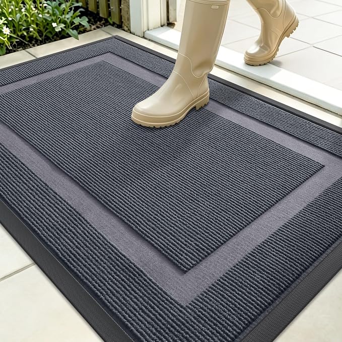 OLANLY Front Door Mat Outside 35x23, All-Season Heavy-Duty Rubber Doormat | by OLANLY