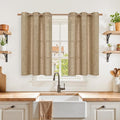YoungsTex Burlap Linen Curtains 40 Inch Long by YoungsTex