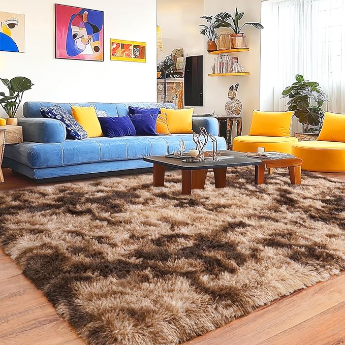 Large Area Rug for Living Room 10x14, Fluffy Shag Rug - Image 2