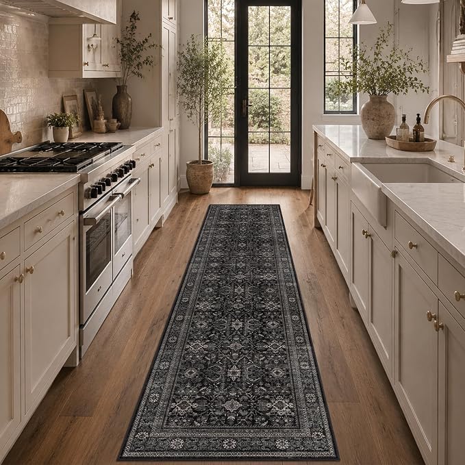 Schweek 2x8 Runner Rug Washable Rug Non Slip Vintage Rugs - Image 3