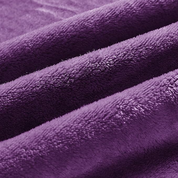 BEDELITE Fleece Blankets Queen Size Purple Throw Blankets for Bed, Luxury Plush Cozy Fuzzy Blanket 90x90 inches, Super Soft Warm Lightweight Throw Blanket All Seasons Suitable