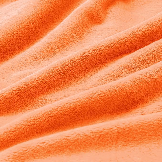 BEDELITE Fleece Blanket Soft Fall Twin Size Blanket Orange 60"x80" | Ultra Soft - Image 3