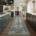 2x10 Hallway Runner Rug, Washable Vintage Retro Long Runner Rugs by Yarooge