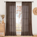 BGment Brown Linen Curtains 84 Inch Length by BGment