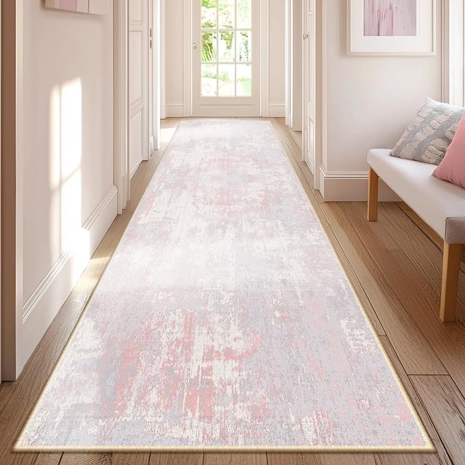 RELEANY Washable Runner 2'x8' Abstract Area Rug - Image 3