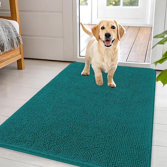 OLANLY Dog Door Mat for Muddy Paws 44x32, Super Absorbent Chenille Mud Mat | by OLANLY