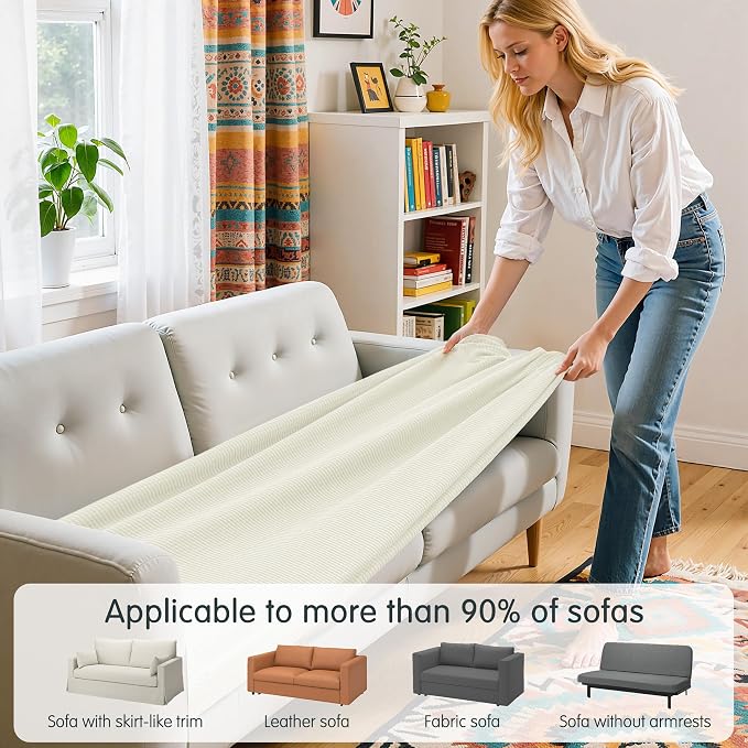 Hokway Couch Cushion Covers Stretch Cushion Covers Sofa Seat Cushion Slipcover - Image 4