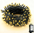 RPGT Christmas Tree Light 200 LEDs 73ft Green Cable Wire Fairy String Twinkle Lights Plug in 12 Modes for Xmas Party, Indoor, Outdoor, Garden, Wedding, Home Decoration (Warm White)