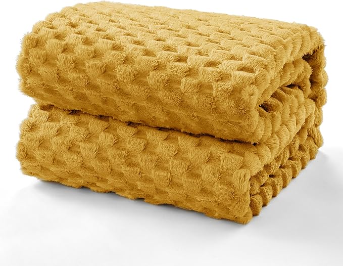 EXQ Home Gentle Soft Fleece Throw Blanket – Cozy Lightweight 3D Imitation - Image 2