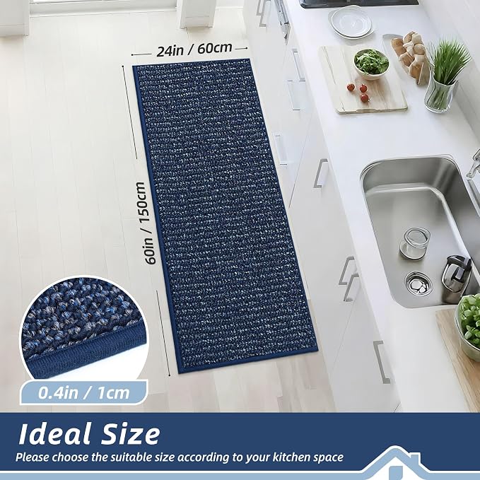 BEQHAUSE Kitchen Runner Rugs 24"x60", Kitchen Mats - Image 2