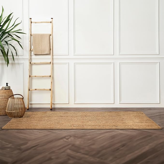Hausattire Jute Braided Runner Rug, 2x6 ft | 100% natural jute, hand woven by Hausattire