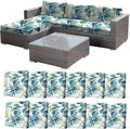 CALBODE 12 Pcs Stretch Sofa Chair Seat Cushion Covers, Breathable, Botanical by CALBODE