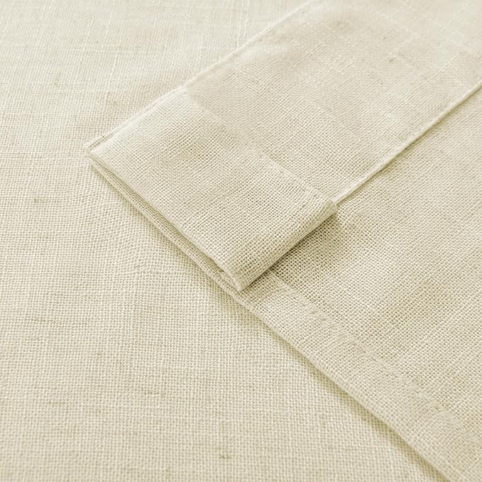 Joydeco Linen Curtains 90 Inch Length 2 Panel Sets, Light Filtering Curtains - Image 7