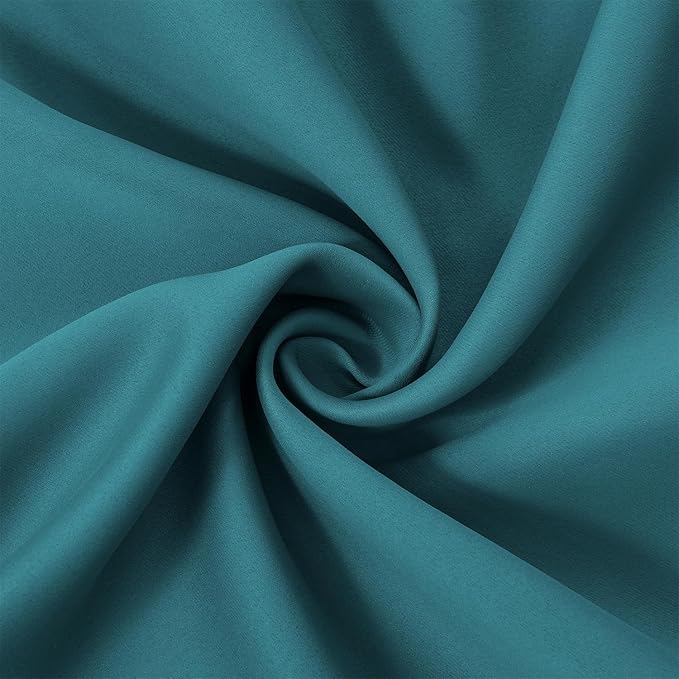 Sea Teal Thermal Blackout Curtains/52 x 95 Inch/Set of 2 Panels Room Darkening - Image 5