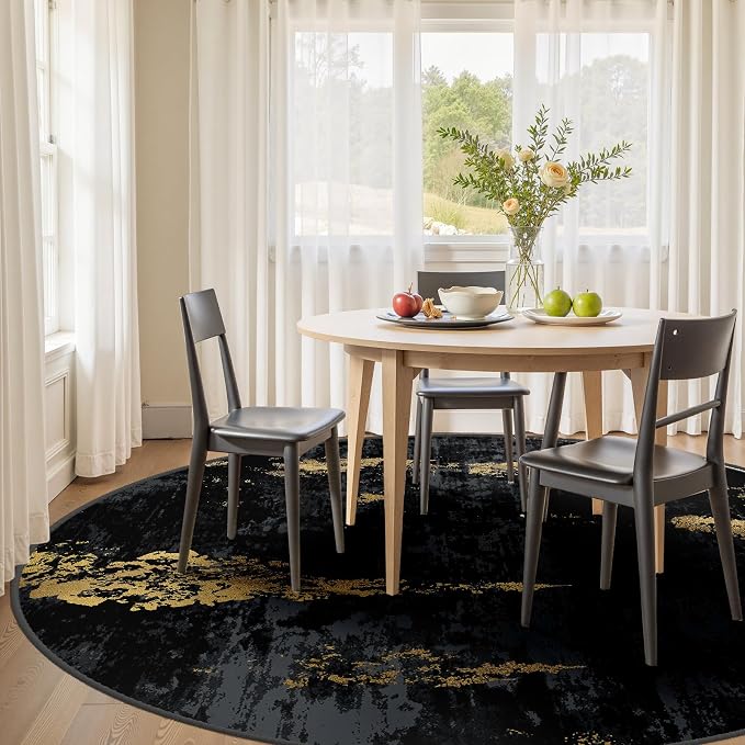RELEANY Washable Round 8ft Area Rug - Image 2