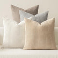 MIULEE Soft Corduroy Decorative Throw Pillow Covers Neutral Tan 18x18 | Set of 4 by MIULEE