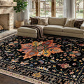 RELEANY Washable Area Rug, Water Repellent, Pet Friendly, Vintage Floral Boho by RELEANY
