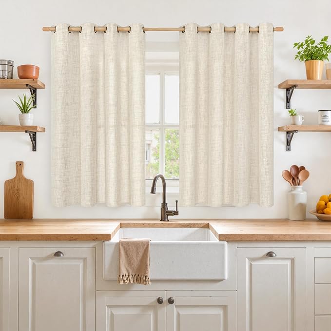 YoungsTex Linen Curtains 45 Inches Long - Image 2
