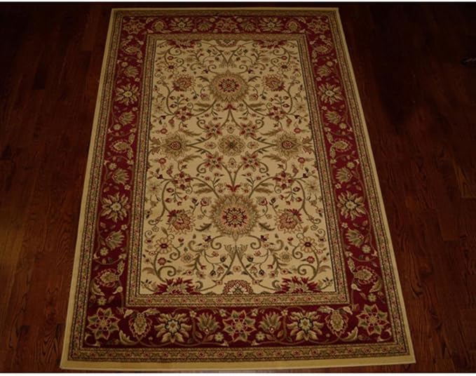 SAFAVIEH Lyndhurst Collection 8' Round Ivory/Red LNH212K Traditional Oriental - Image 2