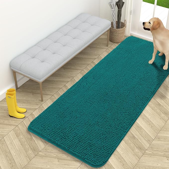 OLANLY Dog Door Mat for Muddy Paws 59x24, Super Absorbent Chenille Mud Mat | by OLANLY