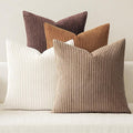 MIULEE Fall Corduroy Decorative Throw Pillow Covers Brown Series 20x20 | Set of by MIULEE