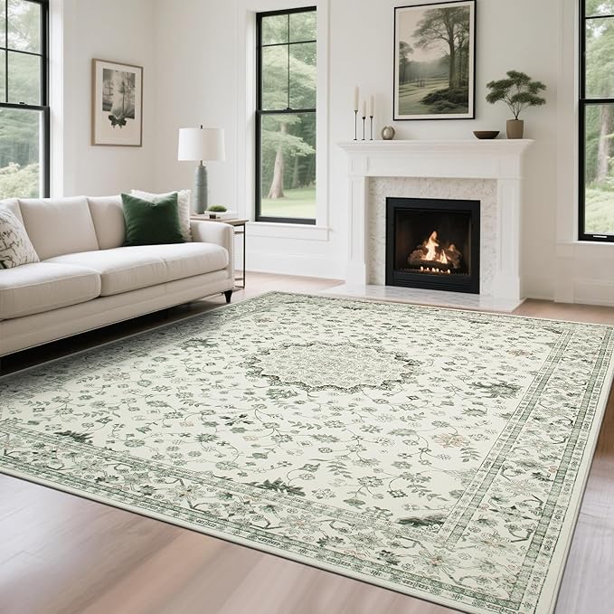 8x10 Washable Area Rugs for Living Room, Dining Room by Srugn