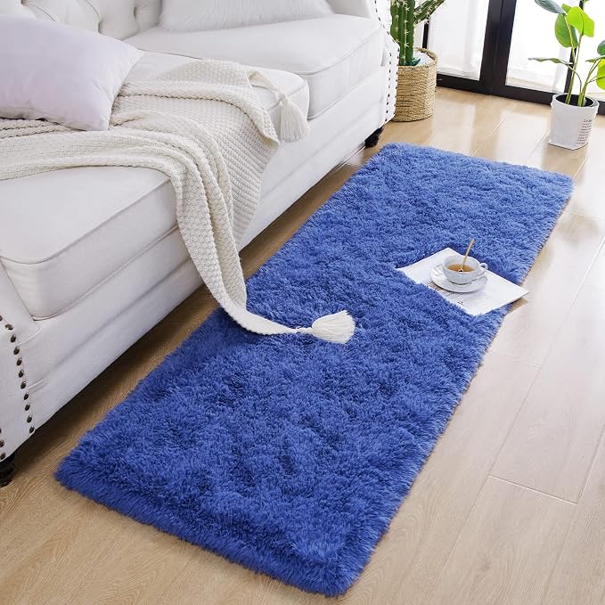 Chicrug Soft Runner Rug for Bedroom Living Room Plush Fluffy Rugs 2x6 | Shag - Image 4