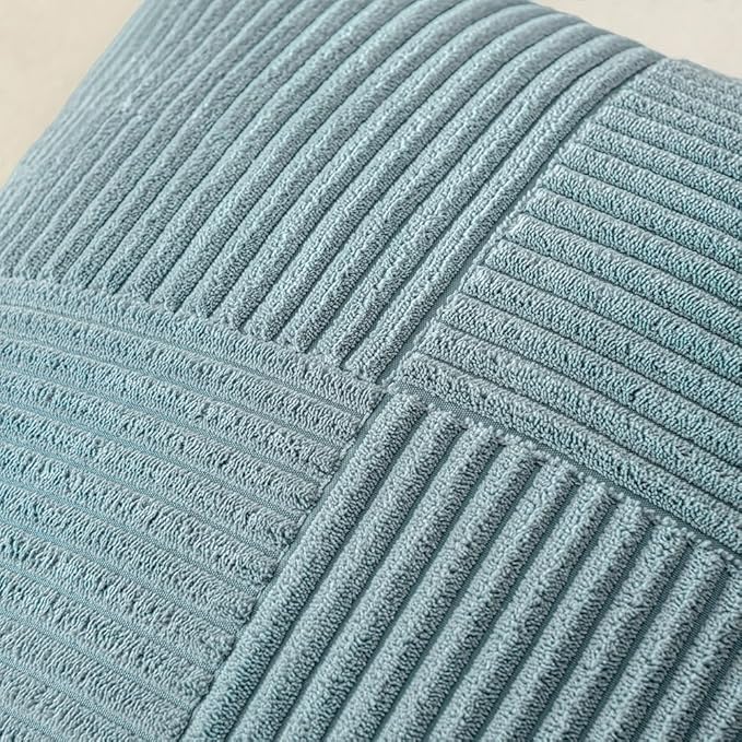 MIULEE Slate Blue Decorative Throw Pillow Covers - Image 2