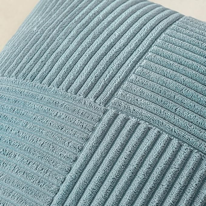 MIULEE Slate Blue Decorative Throw Pillow Covers - Image 2