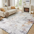 Rugflix 10x14 Area Rugs for Living Room, Washable Beige Grey Large Rug | by RugflixAreaRugs