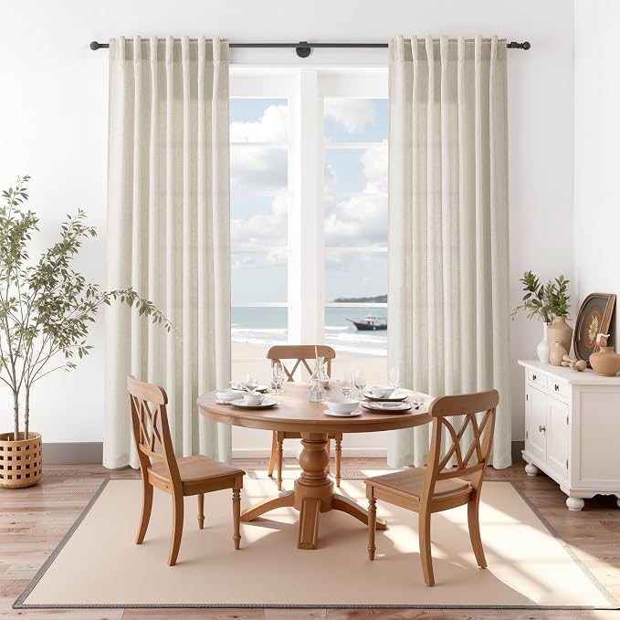 Vanilla Linen Curtains 102 Inches Long - Image 8