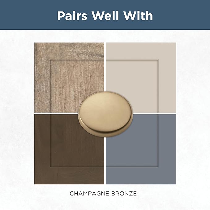 Franklin Brass - Francisco Champagne Bronze Gold Cabinet Handles 3 Inch (3") Hole Center Pulls | Easy Install, Durable Hardware for Kitchen Cabinet Door, Drawers, Dresser Pull, Furniture (10 Pack)