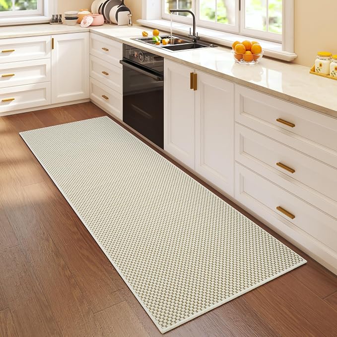 Hallway Runner Rug Woven Washable Long Kitchen Runner Beige 2x5 ft | Boho Soft - Image 3