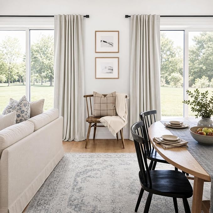 Linen Textured Total Blackout Curtains - Image 6