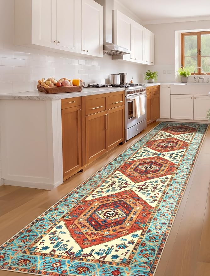 SERISSA 2'6"x12' Washable Non Slip Boho Runner Rug - Image 2