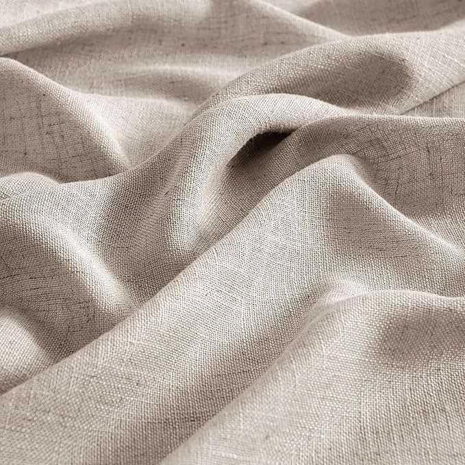 MIULEE Natural Linen Curtains 52x96 Inch Long 2 Panels - Image 4