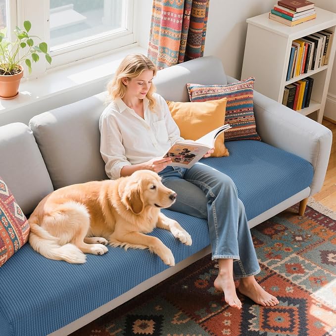 Hokway Couch Cushion Covers Stretch Cushion Covers Sofa Seat Cushion Slipcover - Image 6