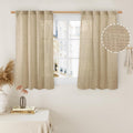 40 inch Small Window Linen Curtains 2 Panels, Light Filtering Panels | Semi by LAMIT