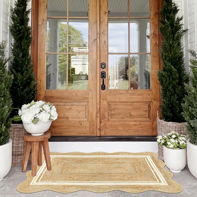 Boho Scalloped Outdoor Rug - Image 4