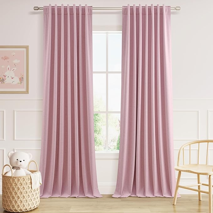 100% Blackout Curtains 84 Inch Length 2 Panels Set by Guken