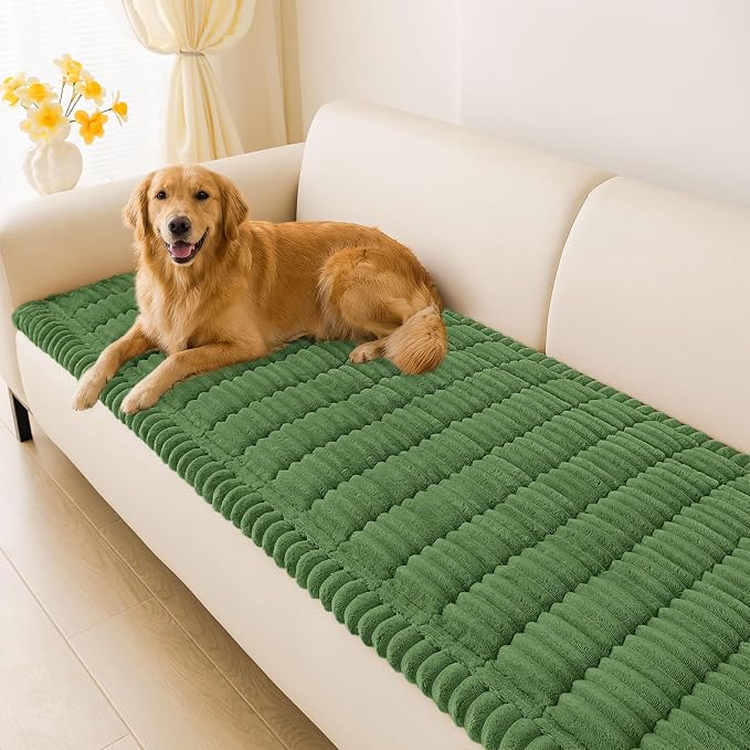 Couch Cover for Dogs, Washable Non Slip Plush Flannel Sofa Protector | Thick by hyha