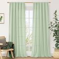 Light Filtering Linen Curtains 84 Inch by LAMIT