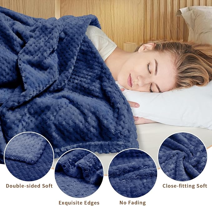 4 Pack Fleece Throw Blankets 50x60 Inches - Image 4