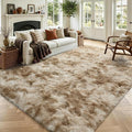 6x9 Large Tie-Dyed Beige Fluffy Area Rug Non-Slip by ModernHomeDecor