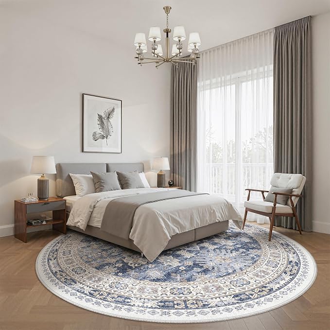 Round Rug 8ft, Circle Rug for Dining Room Table, Dining Room, Nursery Room - Image 8